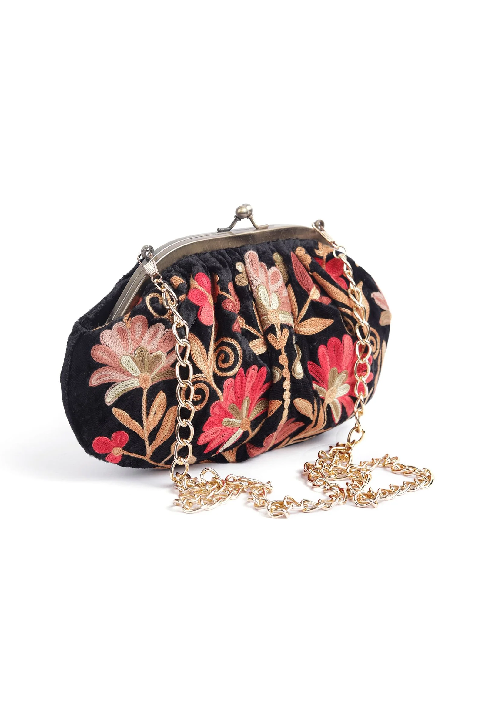Black gathered clutch - Image 4