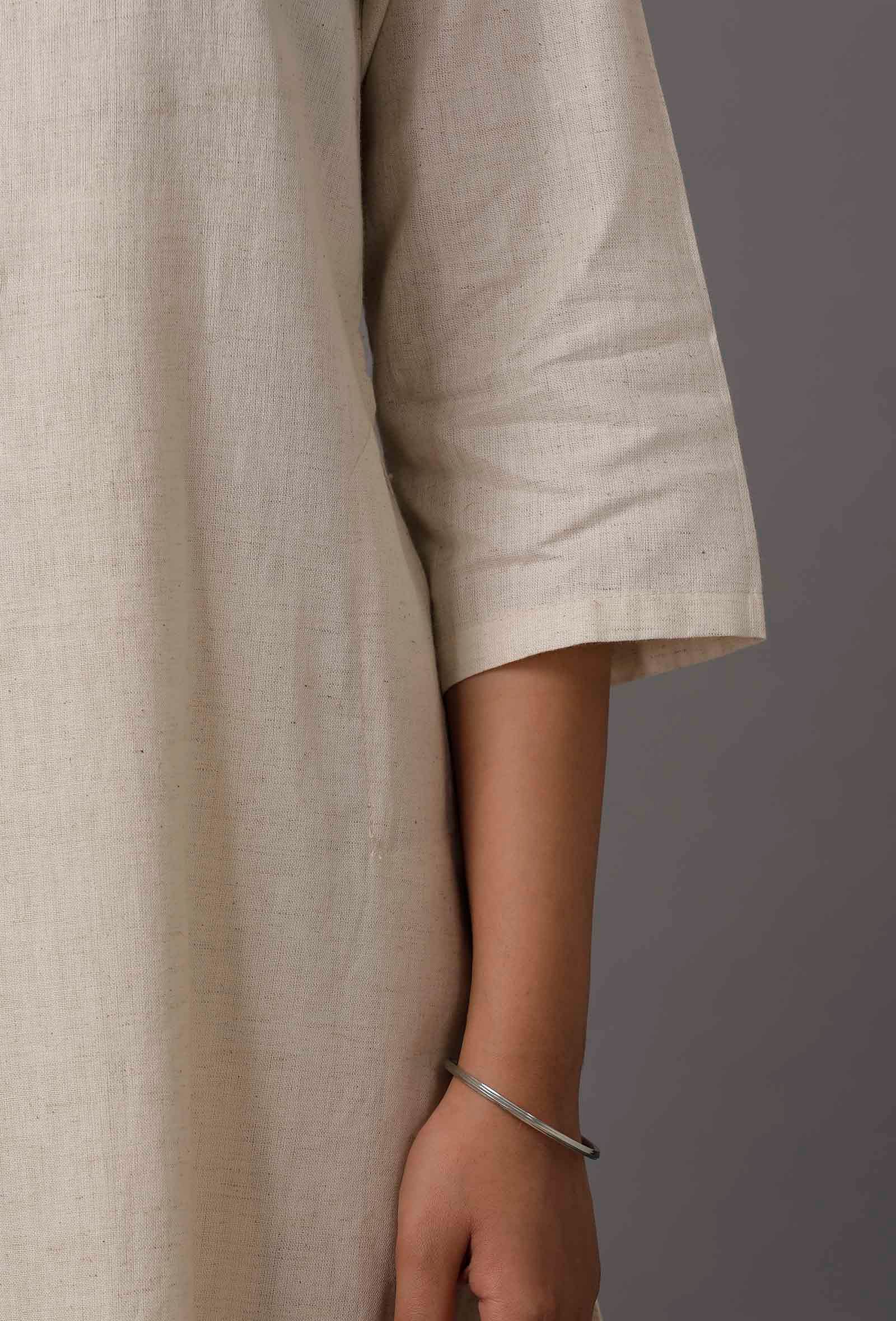 Irish Cream Pure Cotton Kurta - Image 7