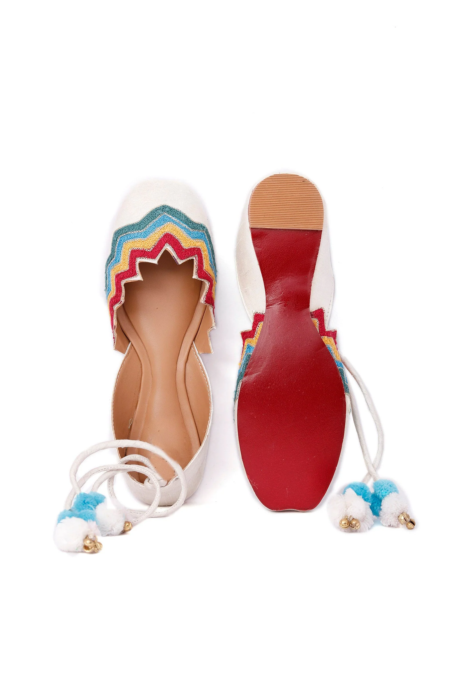 Satrangi Resham Work Juttis - Image 5