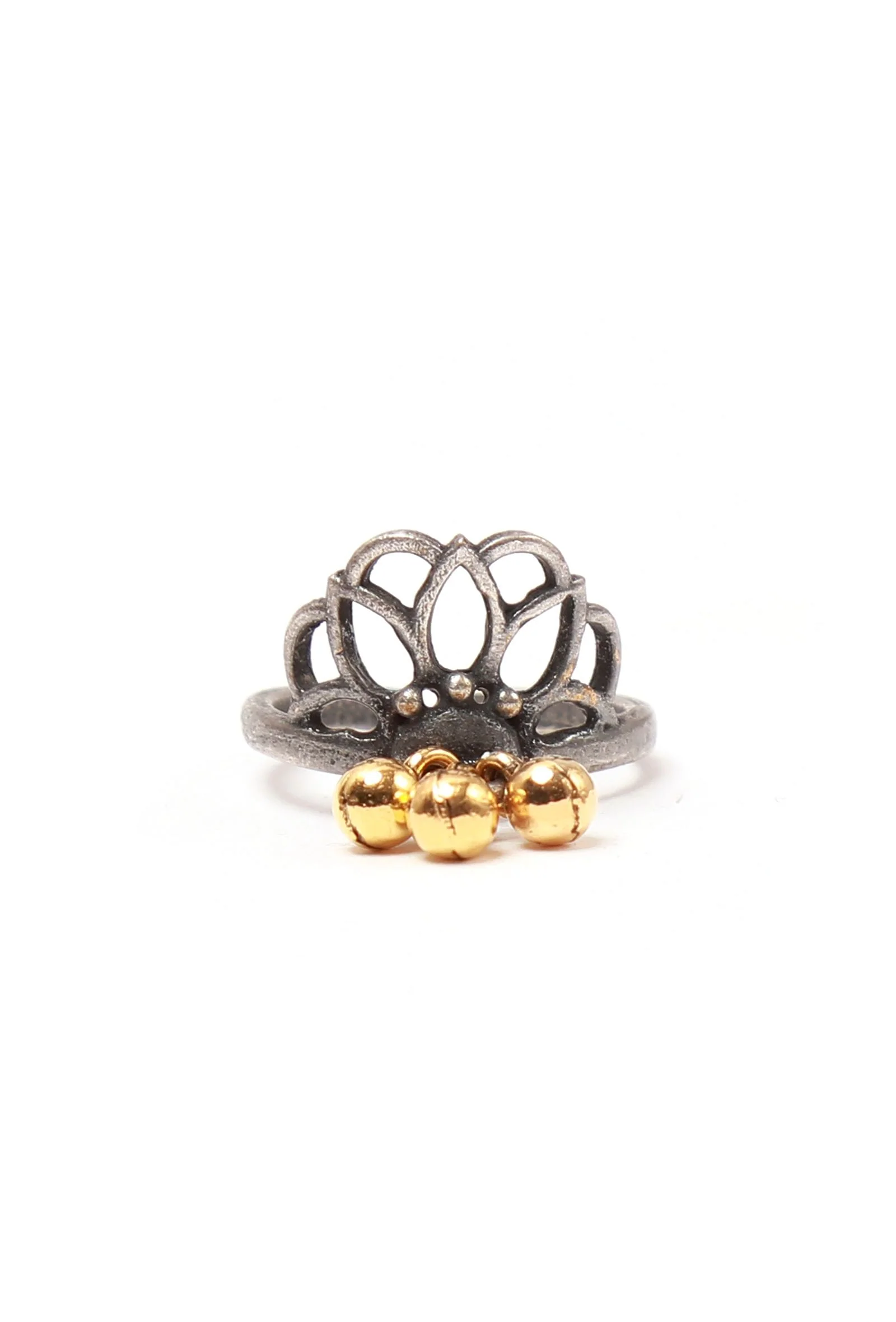 Set of 4: Ama Silver Brass Toering - Image 3