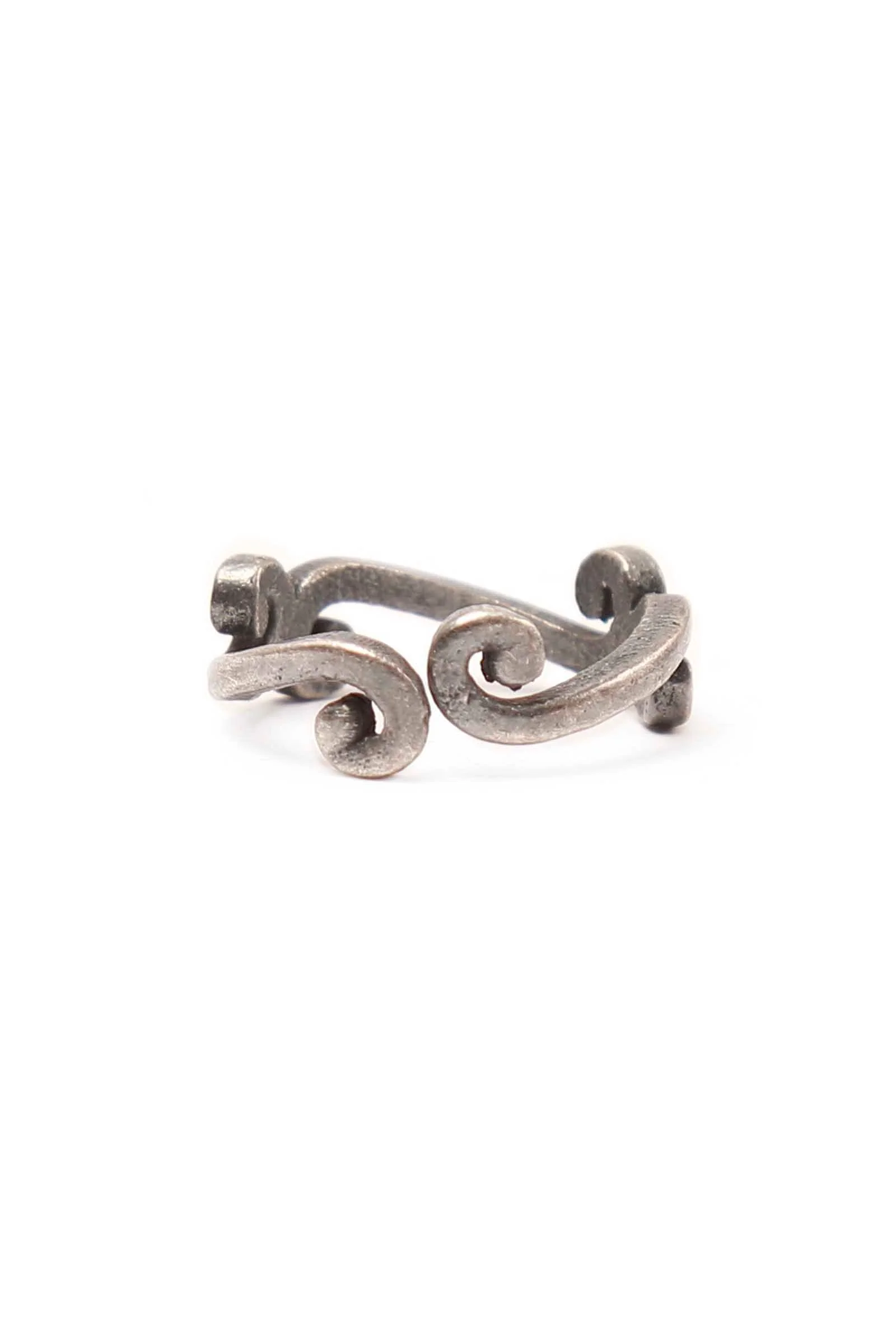 Set of 4: Floral Silver Brass Toering - Image 5